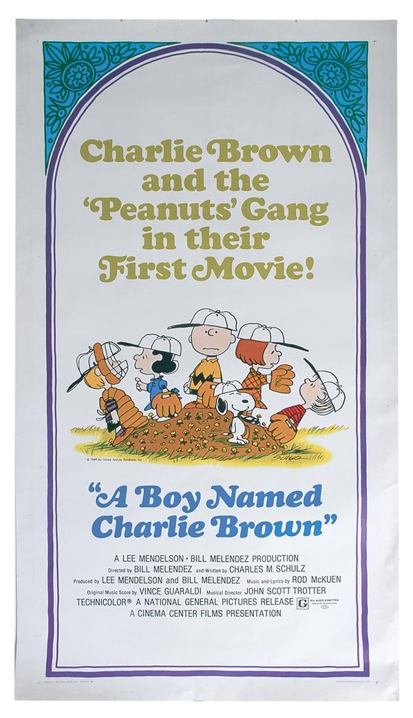 - “A Boy Name Charlie Brown” Three-Sheet Movie Poster (81x41”)