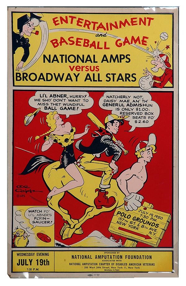 1950 L’il Abner Polo Grounds Broadside by Al Capp