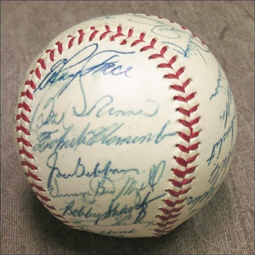 Clemente and Pittsburgh Pirates - 1961 Pittsburgh Pirates Team Signed Baseball