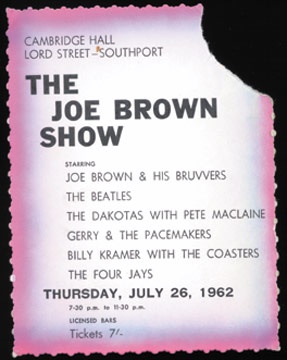 The Beatles - July 26, 1962 Ticket