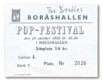 The Beatles - October 28, 1963 Ticket