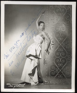 Cuban Non-sports - Spectacular Josephine Baker Signed Photograph