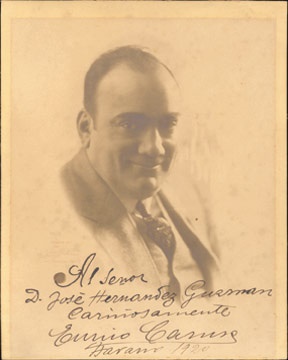 - Enrico Caruso Signed Photograph