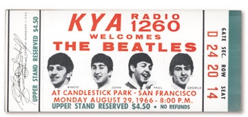 The Beatles - August 29, 1966 Ticket