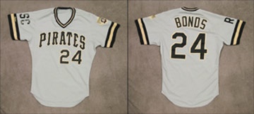 Baseball Jerseys - 1988 Barry Bonds Game Worn Jersey