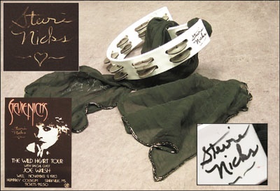 - Stevie Nicks Signed Poster And Tambourine (2)