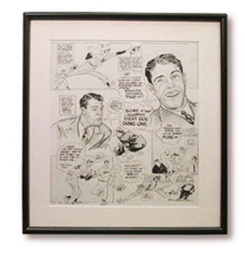 - Joe DiMaggio Original Art by Willard Mullin (20x22" Framed)