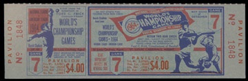 Mickey Mantle - 1964 Mickey Mantle Last World Series Home Run Full Ticket