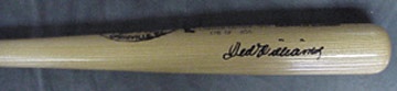 - Ted Williams Signed .400 Bat (35")