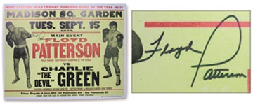 - 1970 Floyd Patterson Boxing Poster (22x28")