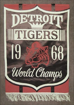 Ty Cobb and Detroit Tigers - 1968 Tigers Stadium Banner (20x28")