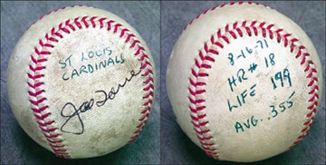 - 1971 Joe Torre 199th Home Run Baseball