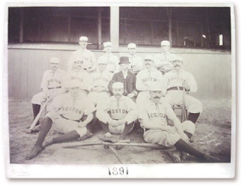 19th Century Baseball - 1891 Boston American Association Imperial Cabinet Photograph
