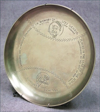 - 1953 Old Timers' Day Award Presented to Wally Schang (9" diam)