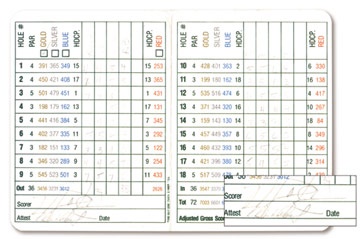 - Michael Jordan's Signed Golf Scorecard