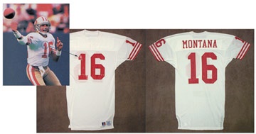 Football - The Finest Joe Montana Game Worn Jersey Ever Offered