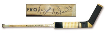 - 1960's Terry Sawchuk Single Signed Game Stick
