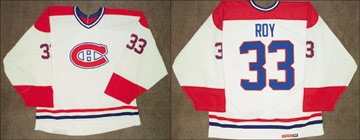- 1980's Patrick Roy Game Worn Montreal Canadiens Jersey