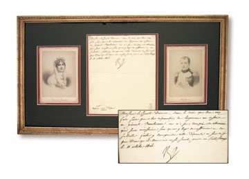 Einstein - Circa 1800 Napoleon Handwritten Letter (14x23" framed)