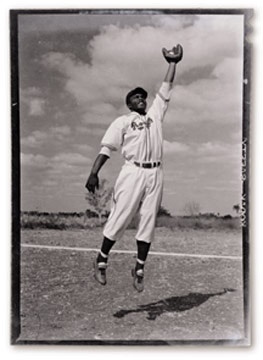 1946 Jackie Robinson Montreal Royals Glass Plate Negative (2x3")