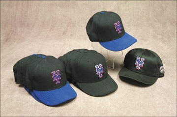 Circa 1999 New York Mets Game Worn Cap Collection with Shinjo (12)