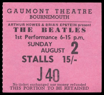 The Beatles - August 2, 1964 Ticket