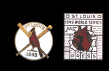 St. Louis Cardinals - 1945 & 1949 St. Louis Cardinals Phantom Press Pin Collection (2)