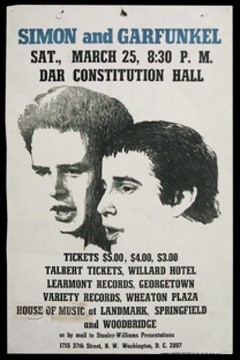 - 1967 Simon & Garfunkel Concert Poster (14x22")