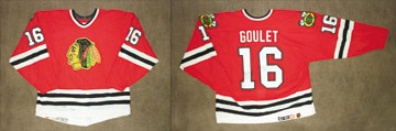 - 1993-94 Michel Goulet Chicago Blackhawks Game Worn Jersey