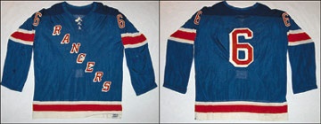 David Taylor Collection - 1971 Glen Sather New York Rangers Game Worn Jersey