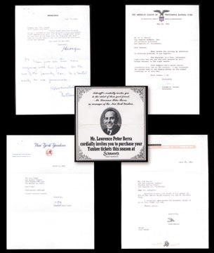 Hall of Fame - Early 1960's Hall of Famers Signed Letter Collection (4)