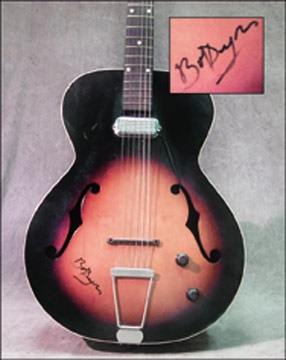 - Bob Dylan Signed Acoustic Guitar