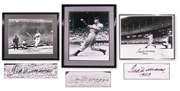 - Ted Williams & Joe DiMaggio Signed Photograph Collection (3)