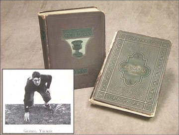 Lou Gehrig - 1923 & 1924 Lou Gehrig Columbia University Yearbooks