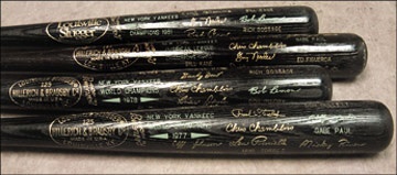 - 1970's-80's New York Yankees Black Bat Collection (4)