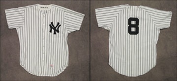 NY Yankees, Giants & Mets - 1983 Yogi Berra Game Worn Coach's Jersey