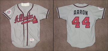 - 1989 Hank Aaron Old Timers' Game Worn Jersey