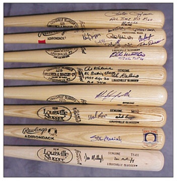 - Baseball Stars Signed Bat Collection (8)