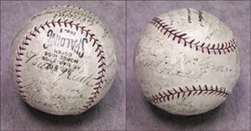 1927 New York Yankees & More Signed Baseball
