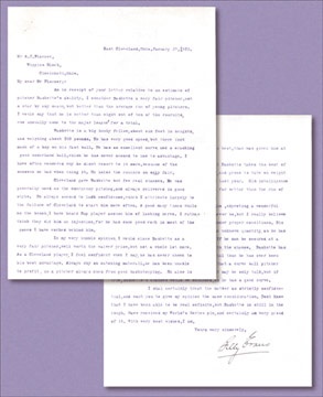 1913 Billy Evans Signed Letter