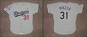1995 Mike Piazza All-Star Game Worn Jersey