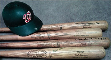 - 1960's Game Used Bats (4) & Helmet Collection