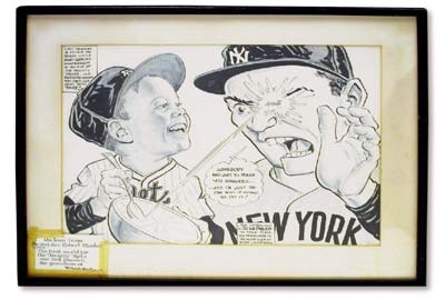Sports Fine Art - New York Mets Baby Original Art by Mullin (17x21" framed)
