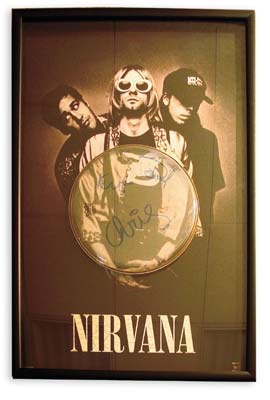 Nirvana Signed Drum Head