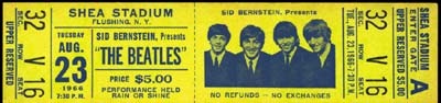 The Beatles - August 23, 1966 Ticket