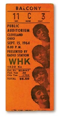 September 15, 1964 Ticket