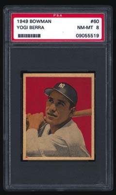 Sports Cards - 1949 Bowman Yogi Berra PSA 8