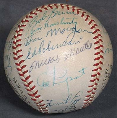 NY Yankees, Giants & Mets - 1955 New York Yankees Team Signed Baseball