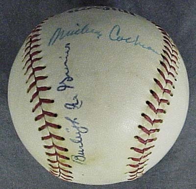Mickey Cochrane Signed Baseball
