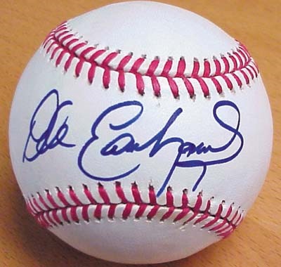 Autographed Baseballs - Dale Earnhardt Single Signed Baseball